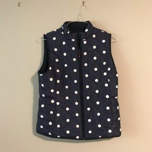 Reversible Navy & Polka-Dot Vest